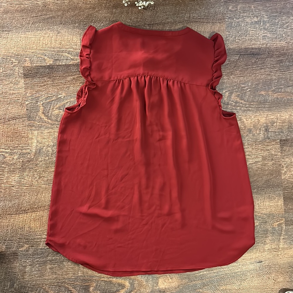 LOFT RUFFLE SLEEVE BLOUSE SIZE S - Picture 9 of 9
